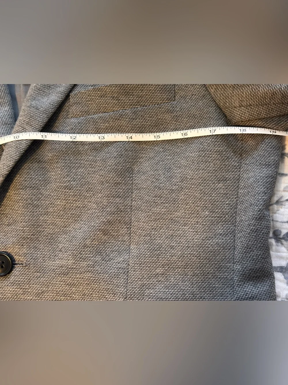 Frank & Oak Laurier Fit Gray Blazer Men’s Size 36 Two-Button Single Breasted